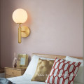 Modern Copper Brass Wall Lamp Gold Metal Glass